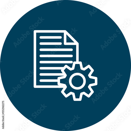 Content Management Vector Line icon Design