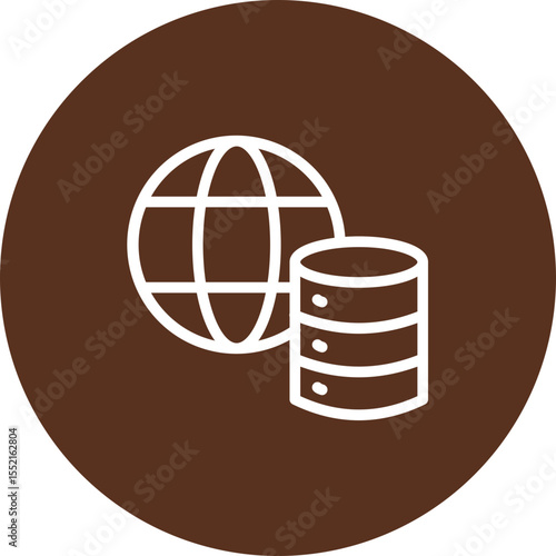 Content Delivery Network Vector Line icon Design