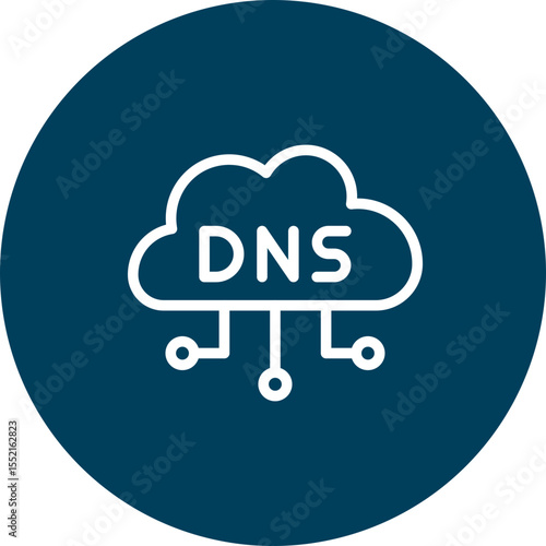 DNS Vector Line icon Design