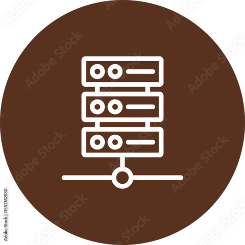 Proxy Server Vector Line icon Design