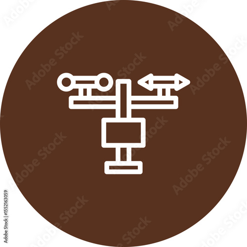 Weather Station Vector Line Icon Design