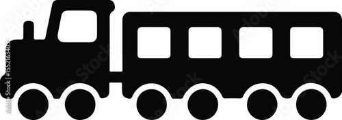 Silhouette School bus truck vehicle transport Vector Illustration