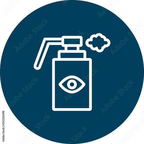Tear Gas Vector Line Icon Design