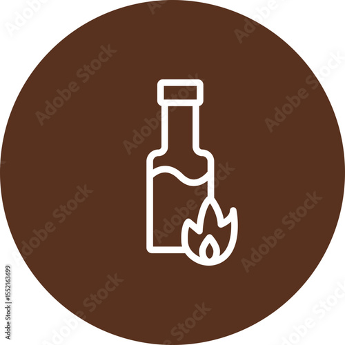 Molotov Vector Line Icon Design