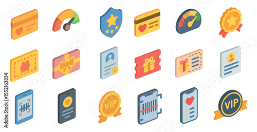Finance and rewards 3d icons set – bonuses, banking, loyalty program symbols