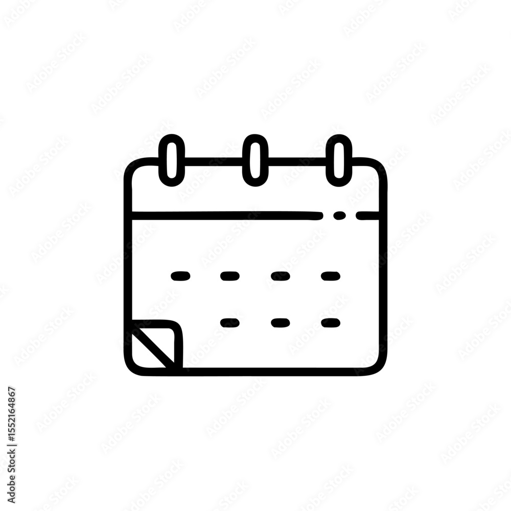 Handdrawn Line Art Calendar Icon Data Analysis Schedule Appointment Reminder vector Handdrawn Line Art Calendar Icon Data Analysis Schedule Appointment Reminder vector