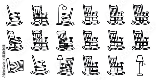 Furniture and decor 3d icons set – isometric, interior, home furnishing symbols