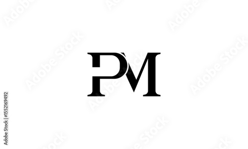Free Download PM initial letters, monogram logo - GFXLoad