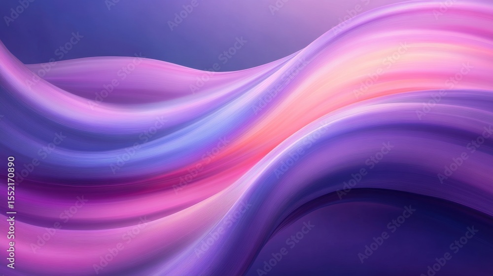Naklejka premium Colorful abstract waves blend seamlessly for a dynamic and vibrant visual effect, ideal for backgrounds and design.