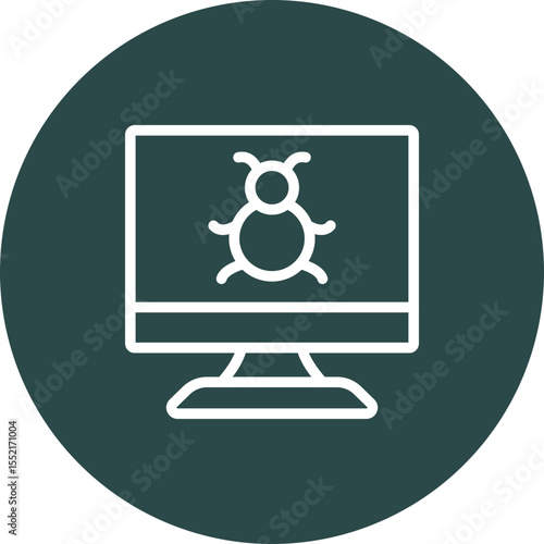 Debug Vector Line Icon Design