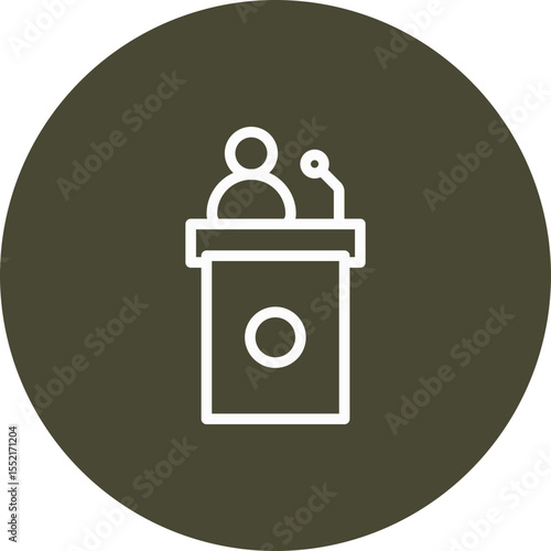 Spokesperson Vector Line Icon Design