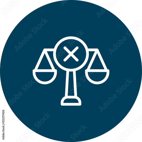 Unfair Vector Line Icon Design