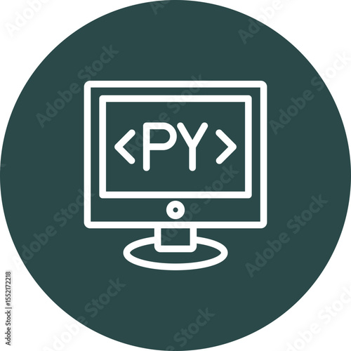 Python Vector Line Icon Design