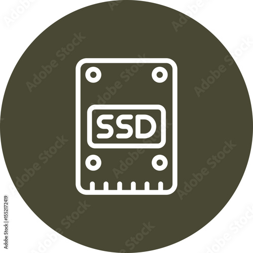 SSD Vector Line Icon Design