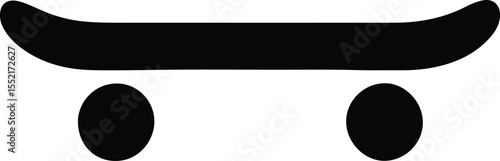 Silhouette Skateboard minimalist extreme sports simple design Vector Illustration