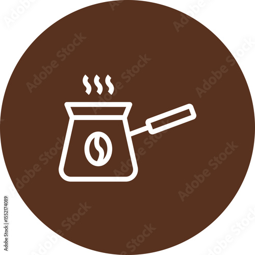 Cezve Vector Line Icon Design