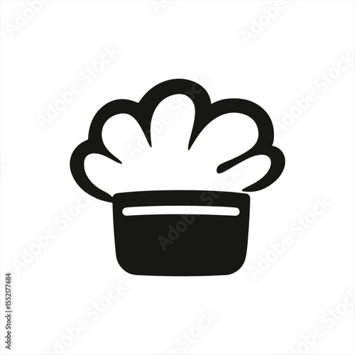 chef hat logo and icon vector design template