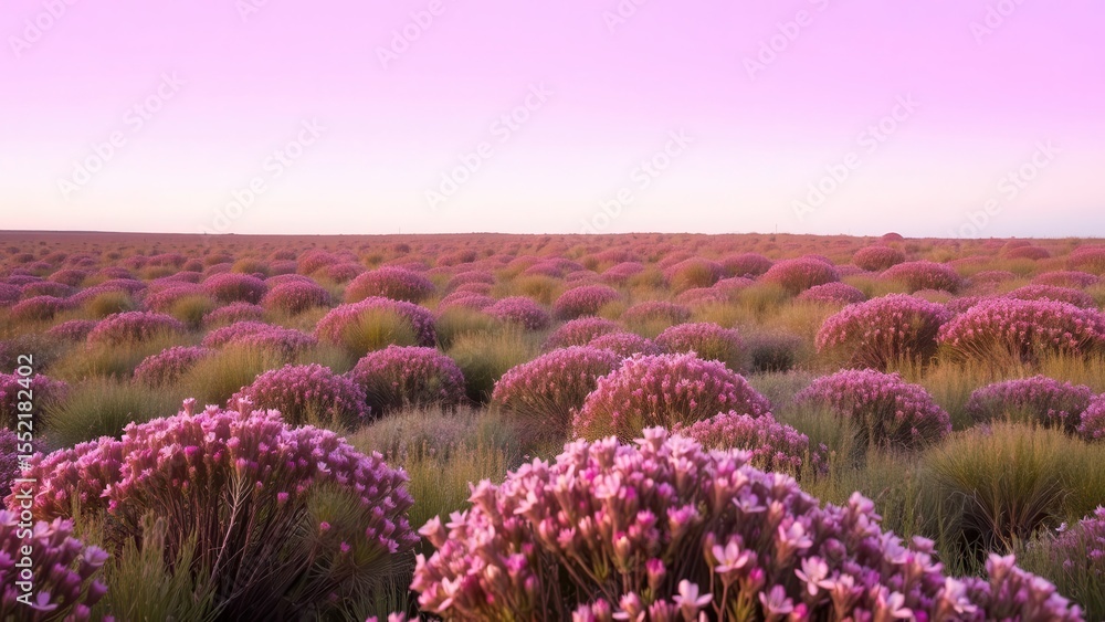 Obraz premium Lavender Field at Sunset with Blooming Flowers 