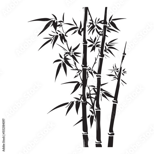 bambus silhouette vector illustration 
