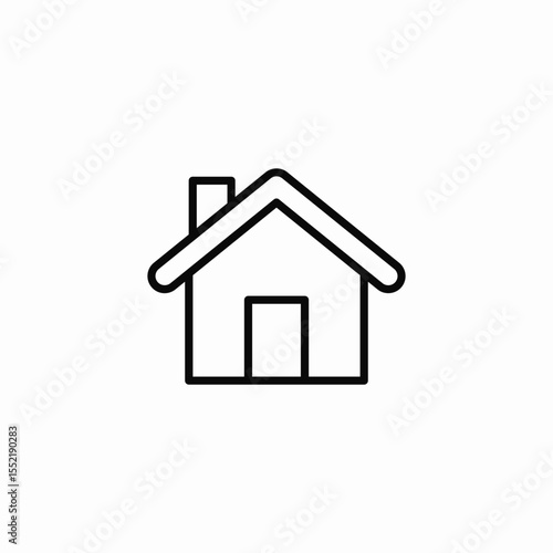 chimney house icon sign vector