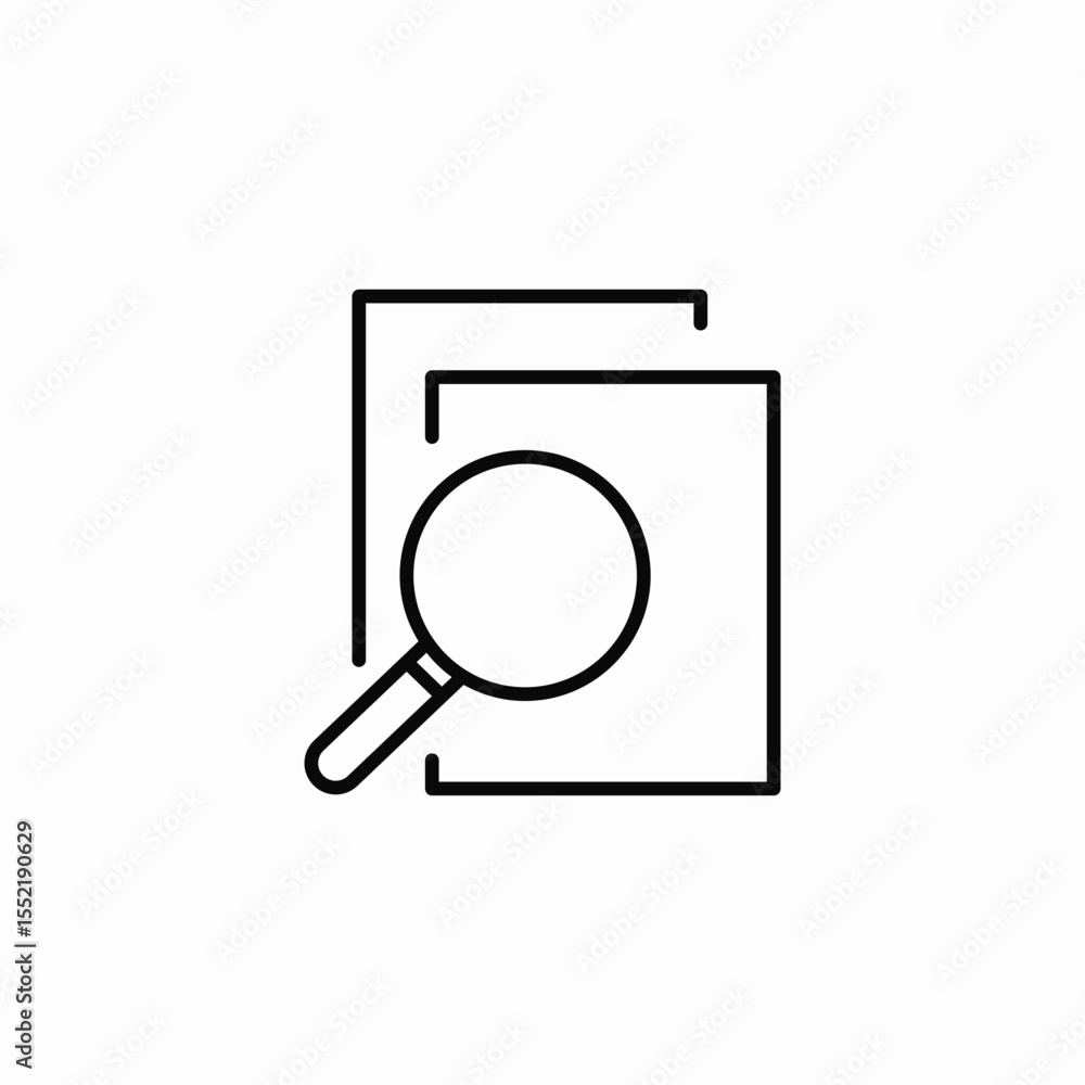 document search icon sign vector document search icon sign vector