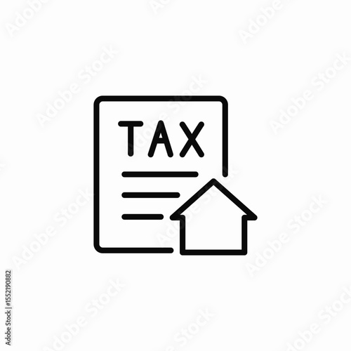 house tax icon sign vector