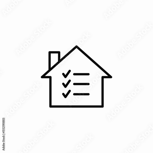 housing checklist icon sign vector