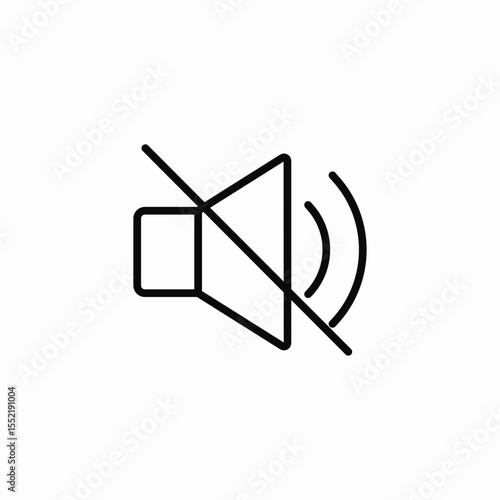 noise mute icon sign vector