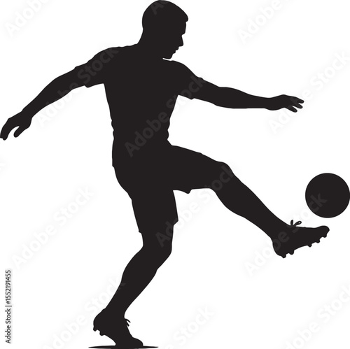 Soccerball playing Silhouette