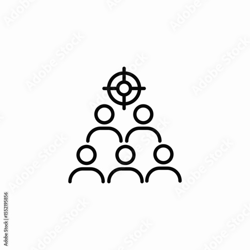 group target icon sign vector