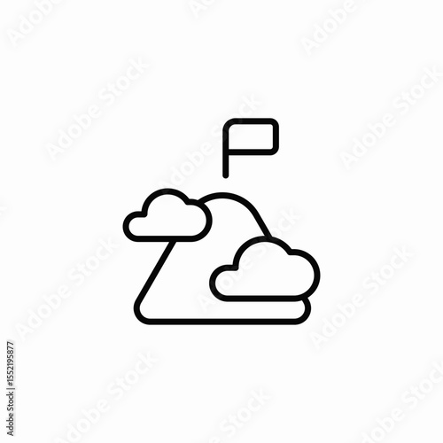 high mountain icon sign vector