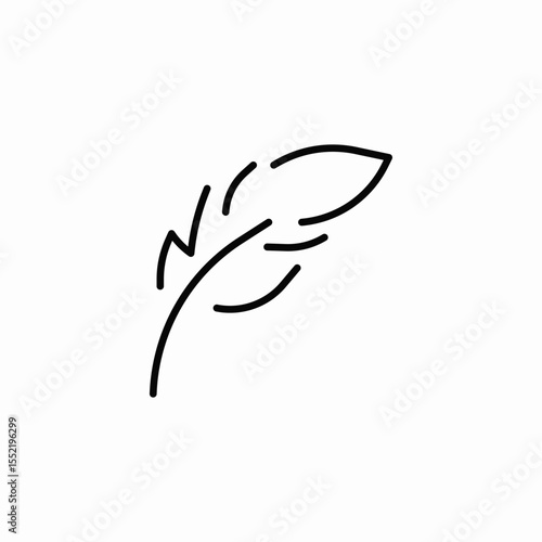soft feather icon sign vector