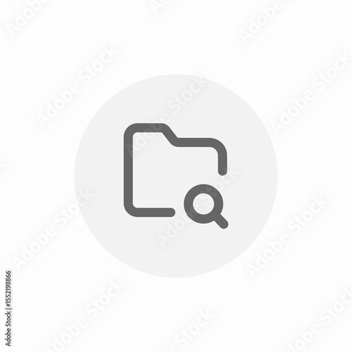 folder search icon sign vector