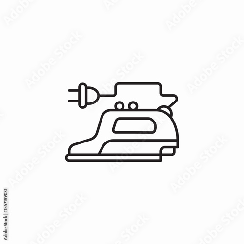laundry iron icon sign vector