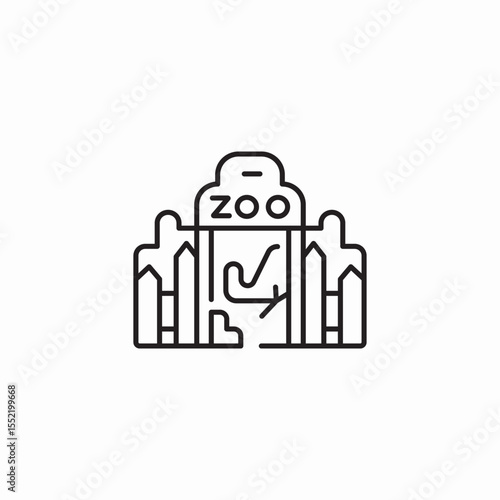 zoo park icon sign vector