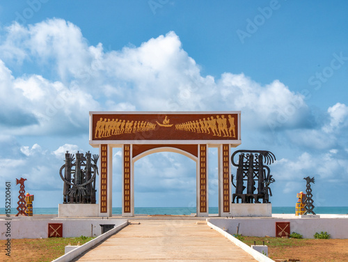 Door of no return in Ouidah, Benin on the Atlantic Coast on a sunny afternoon 2