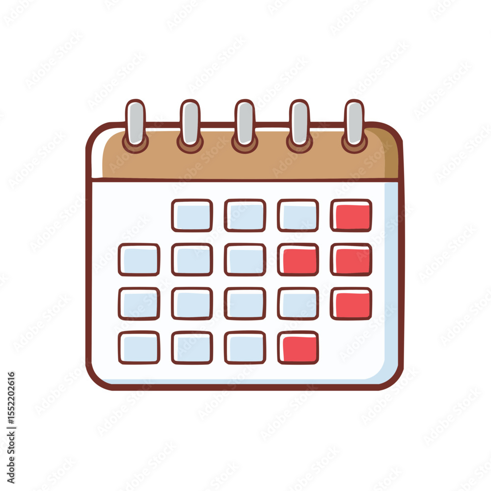 Cartoon Calendar Icon Illustrating Schedule Reminder Planning and Event Highlight Cute Graphic Style Suitable for Mobile Applications and Web Design Cartoon Calendar Icon Illustrating Schedule Reminder Planning and Event Highlight Cute Graphic Style Suitable for Mobile Applications and Web Design