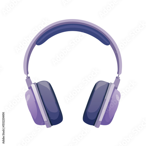 Purple Headphones: Wireless Audio Device for Music and Entertainment on Black Background