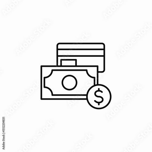 debit card icon sign vector