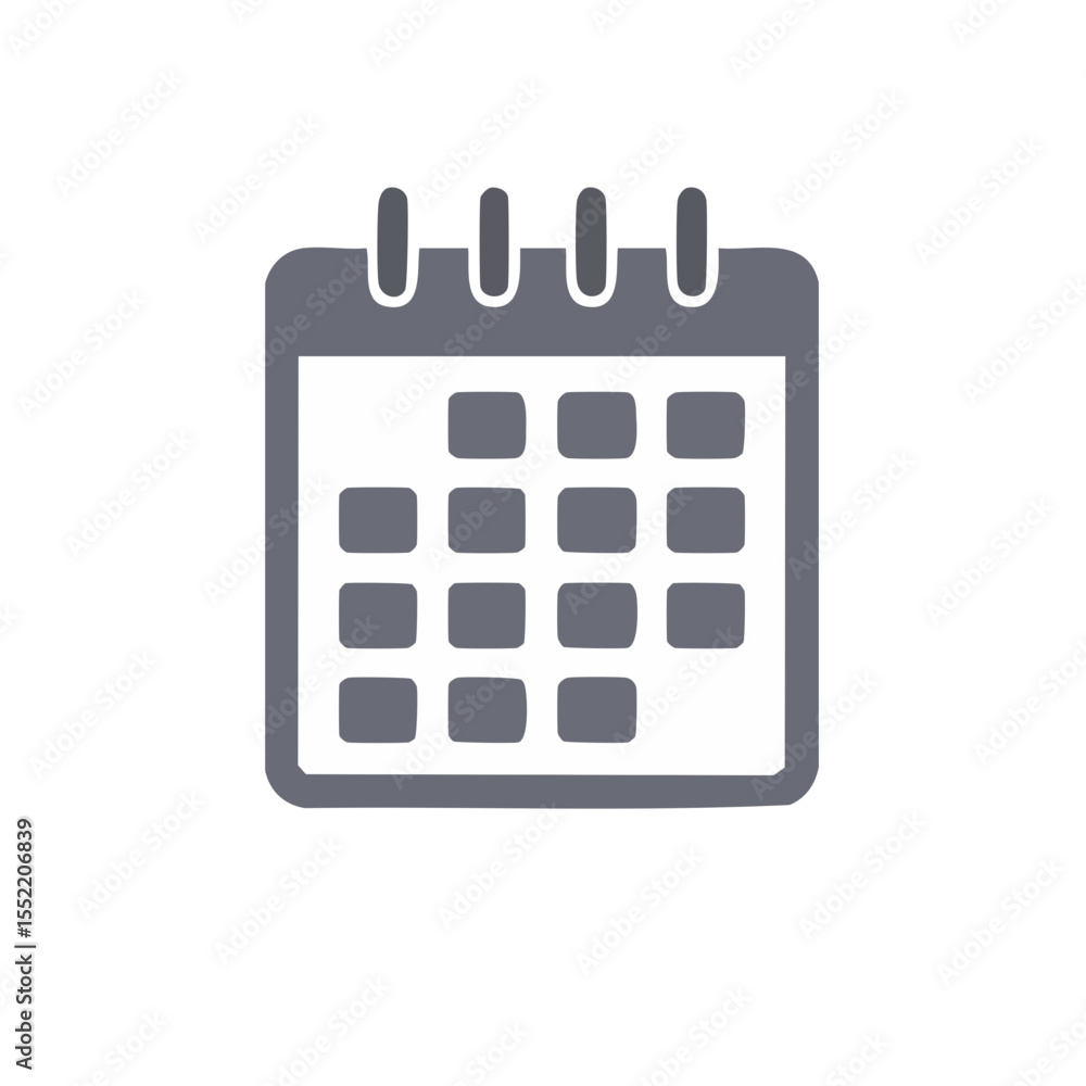 Simple Calendar Icon Representing Date Schedule Events Reminders Appointments Simple Calendar Icon Representing Date Schedule Events Reminders Appointments