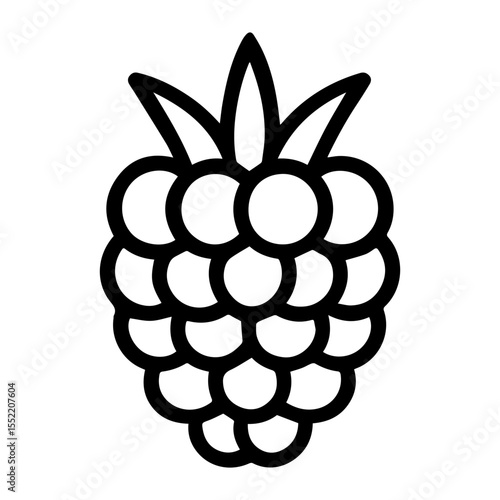 line icon raspberry on white background
Vector icon on the theme of fruits and vegetables movement
