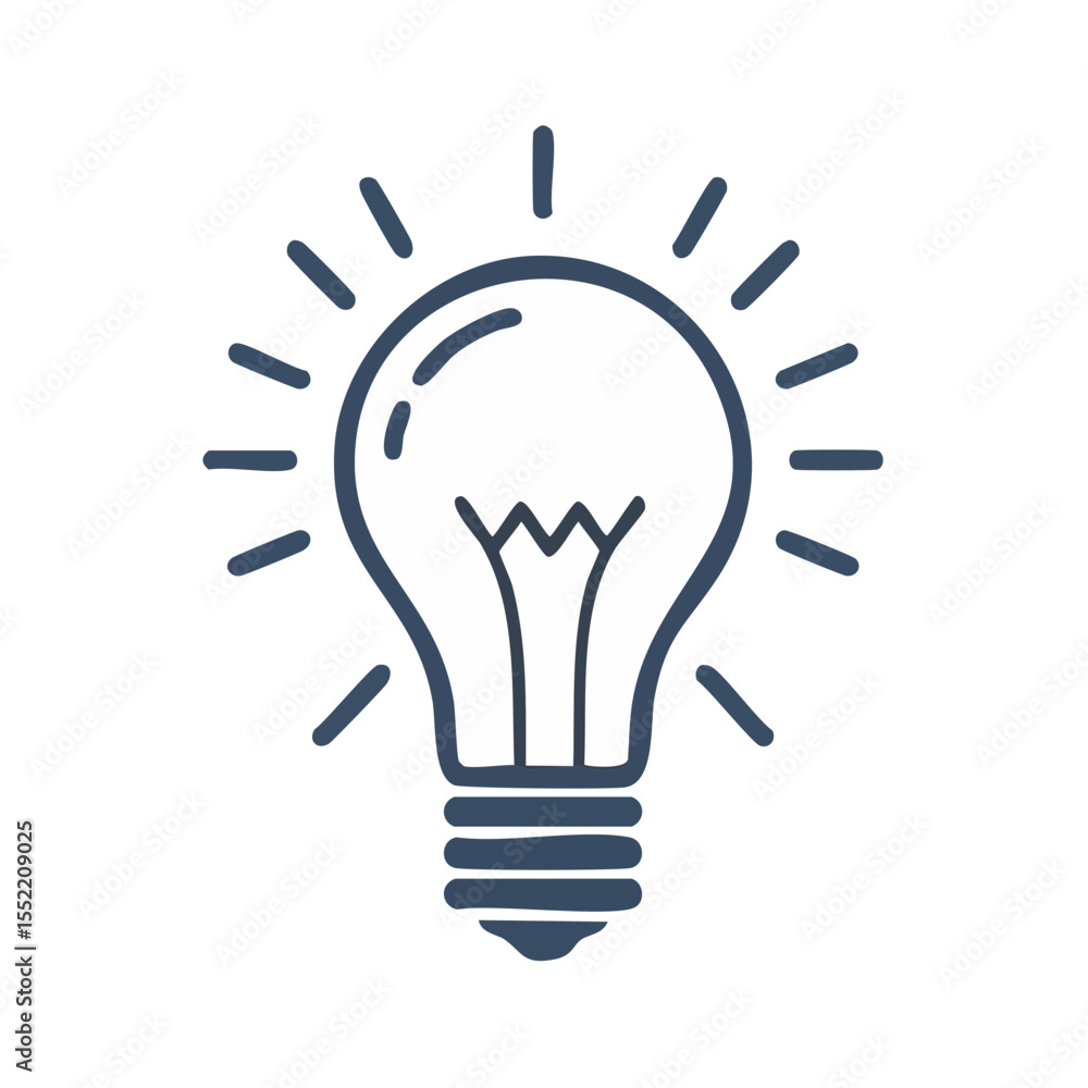 Illustration of a Lightbulb Emitting Rays of Light on a Black Background for Concepts of Innovation, Ideas and Solutions Illustration of a Lightbulb Emitting Rays of Light on a Black Background for Concepts of Innovation, Ideas and Solutions