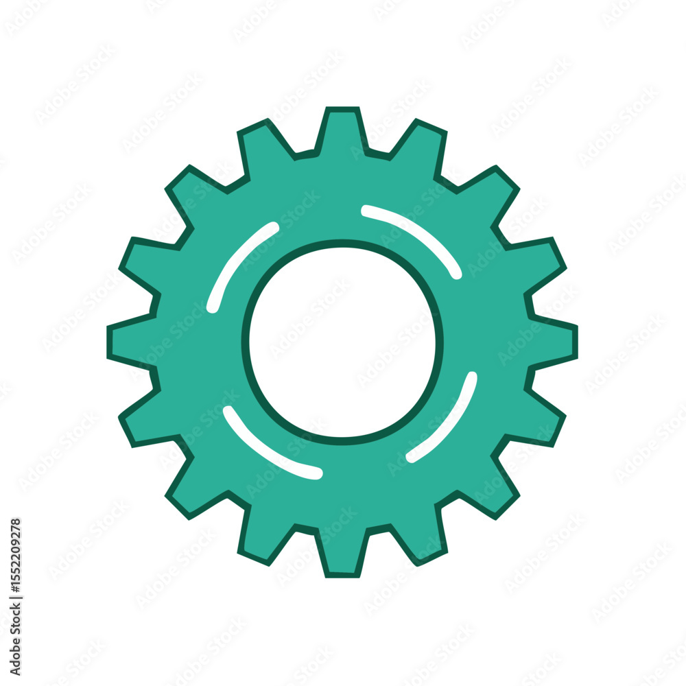 Teal gear symbol on black conveys mechanical precision and teamwork ideal for technology or engineering projects vector illustration Teal gear symbol on black conveys mechanical precision and teamwork ideal for technology or engineering projects vector illustration