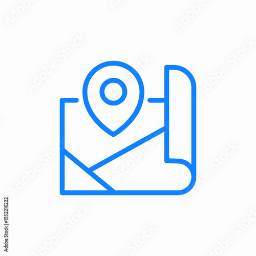 map location spot icon sign vector
