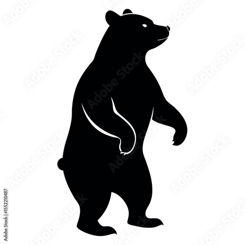 Majestic Bear Silhouette Powerful and Elegant Animal Illustration