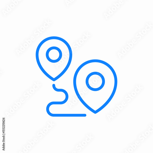 route directions icon sign vector