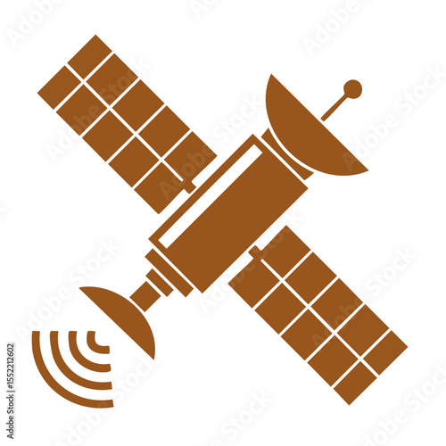 Satellite orbiting Earth for communication purposes in space exploration of the universe using modern technology for navigation