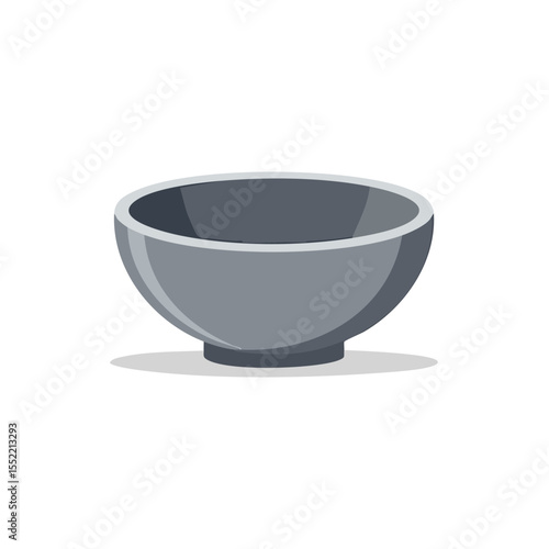 Isolated Gray Bowl Illustration Empty Container Kitchenware Cooking Supplies