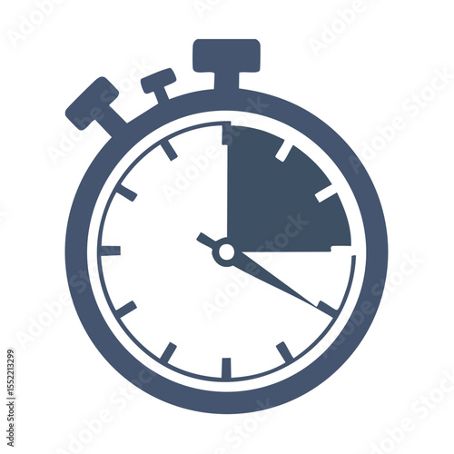 Stopwatch illustration counting time for countdown challenge deadline or project management punctual schedule timing tasks