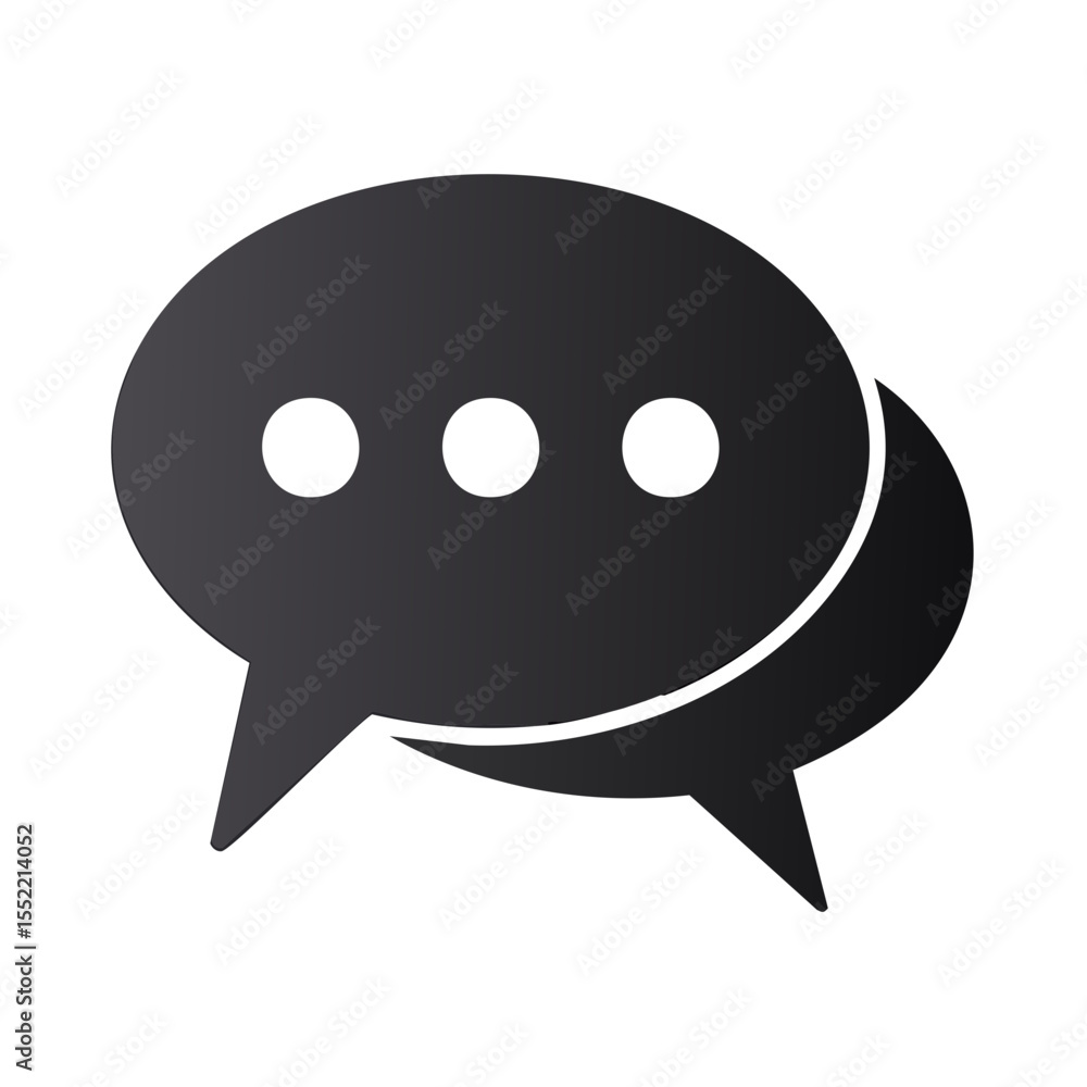 Dark Grey Speech Bubbles Overlapping Communication Chat Dialogue Graphic Dark Grey Speech Bubbles Overlapping Communication Chat Dialogue Graphic